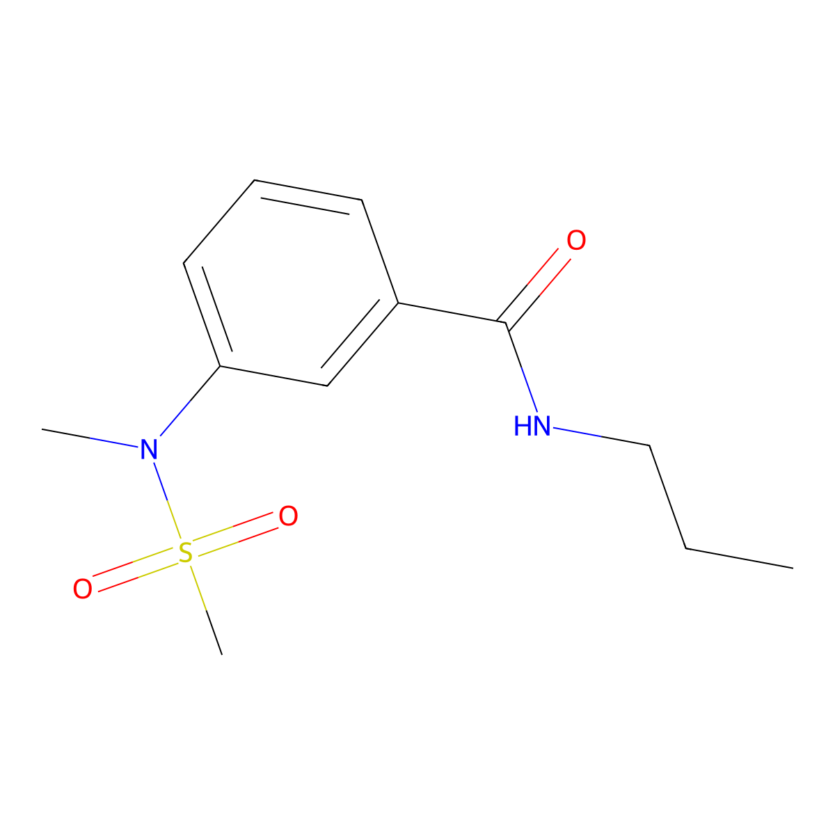 3-[methyl(methylsulfonyl)amino]-N-propylbenzamide molecular structure, CAS 1269282-35-0