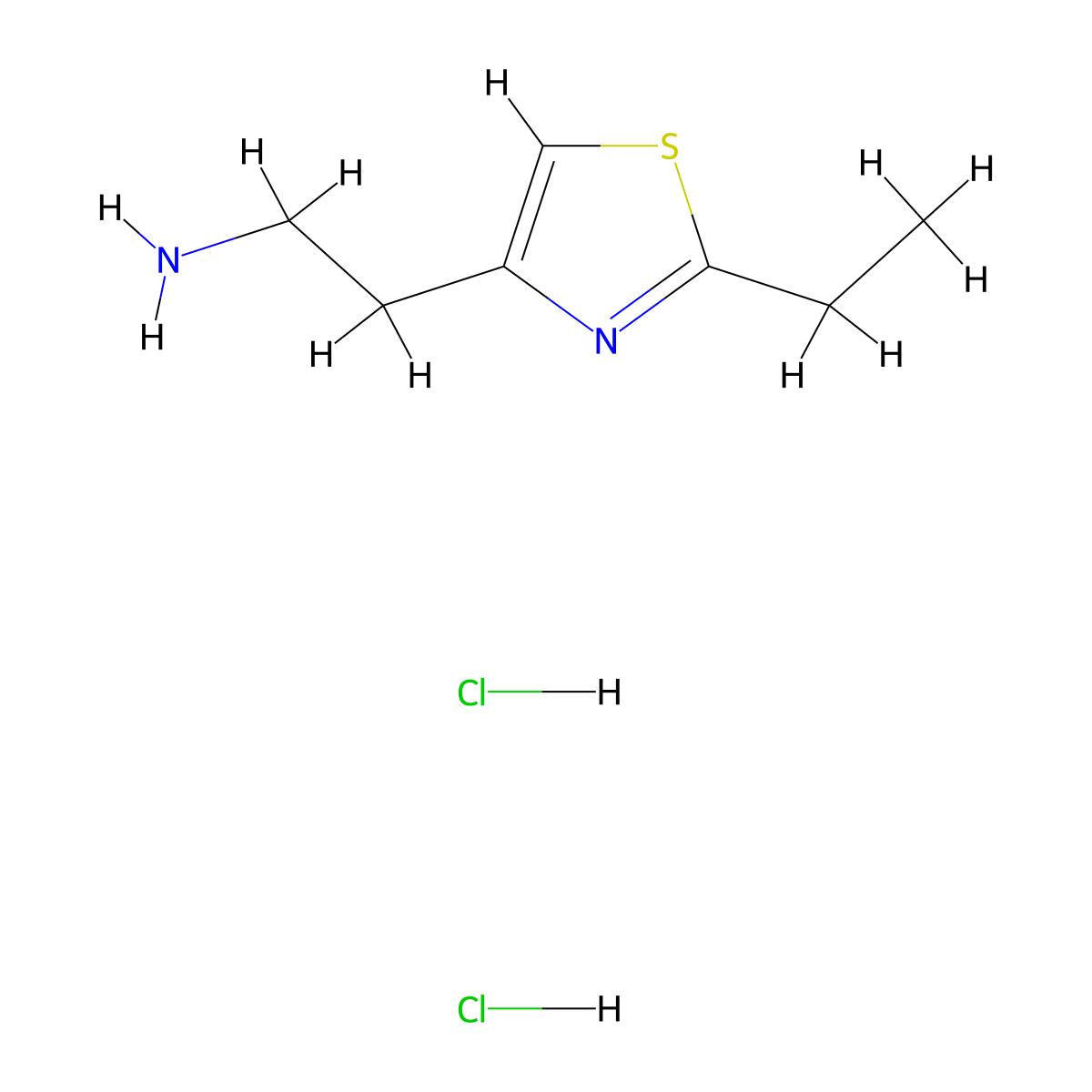 2-(2-Ethyl-1,3-thiazol-4-yl)ethan-1-amine dihydrochloride molecular structure, CAS 1269288-63-2