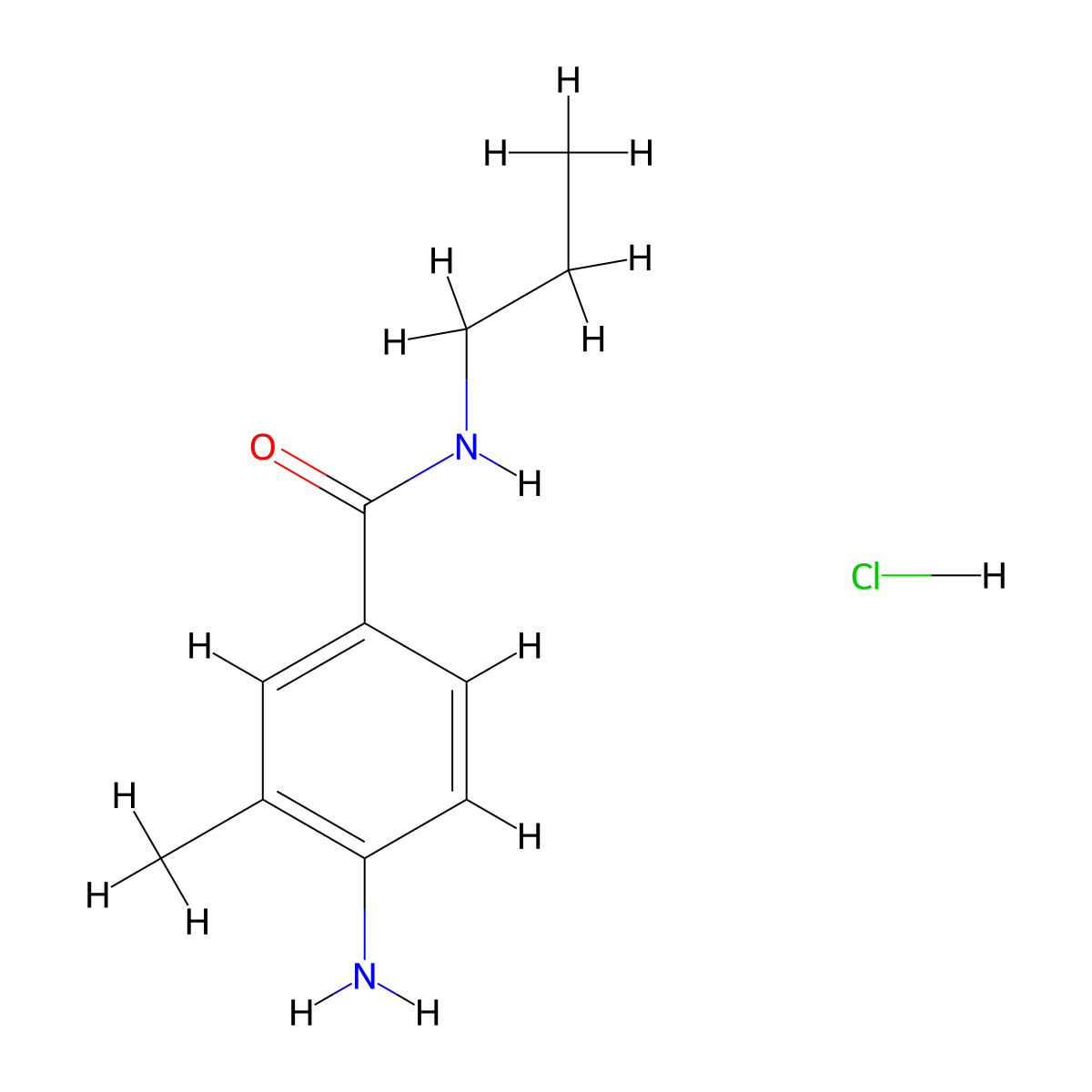 4-Amino-3-methyl-N-propylbenzamide hydrochloride molecular structure, CAS 1269288-76-7