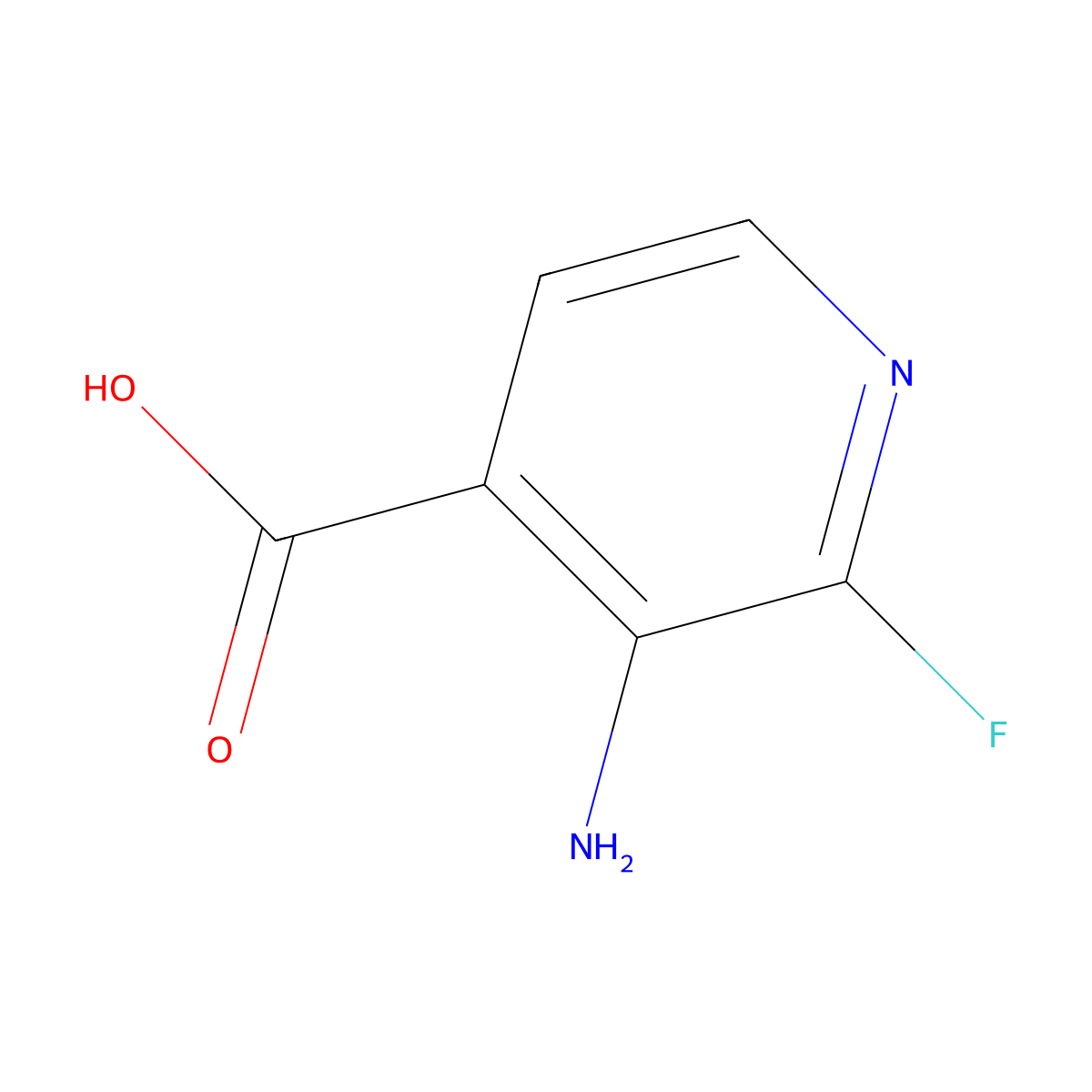 3-Amino-2-fluoropyridine-4-carboxylic acid molecular structure, CAS 1269290-89-2