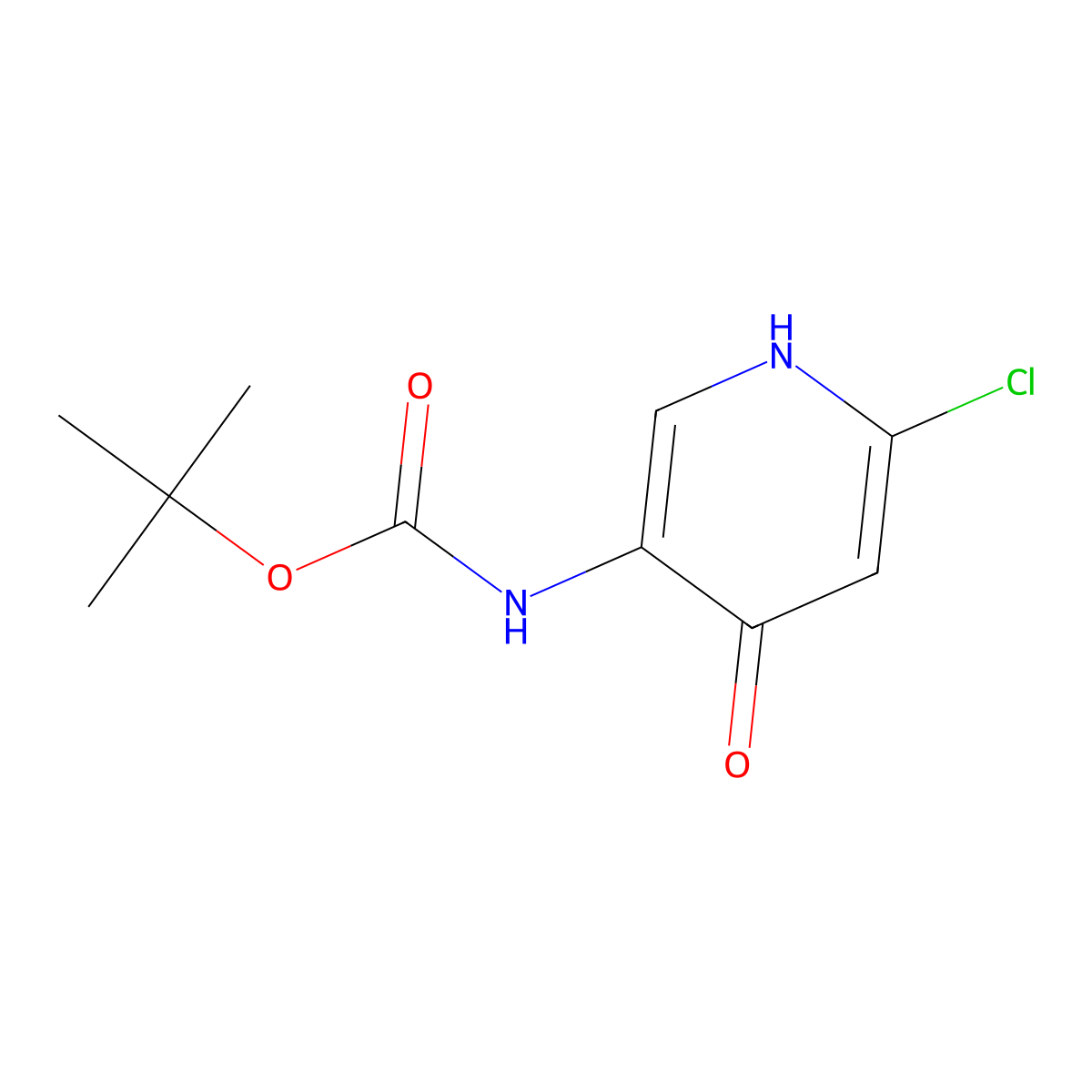 tert-Butyl (6-chloro-4-hydroxypyridin-3-yl)carbamate molecular structure, CAS 1269291-05-5