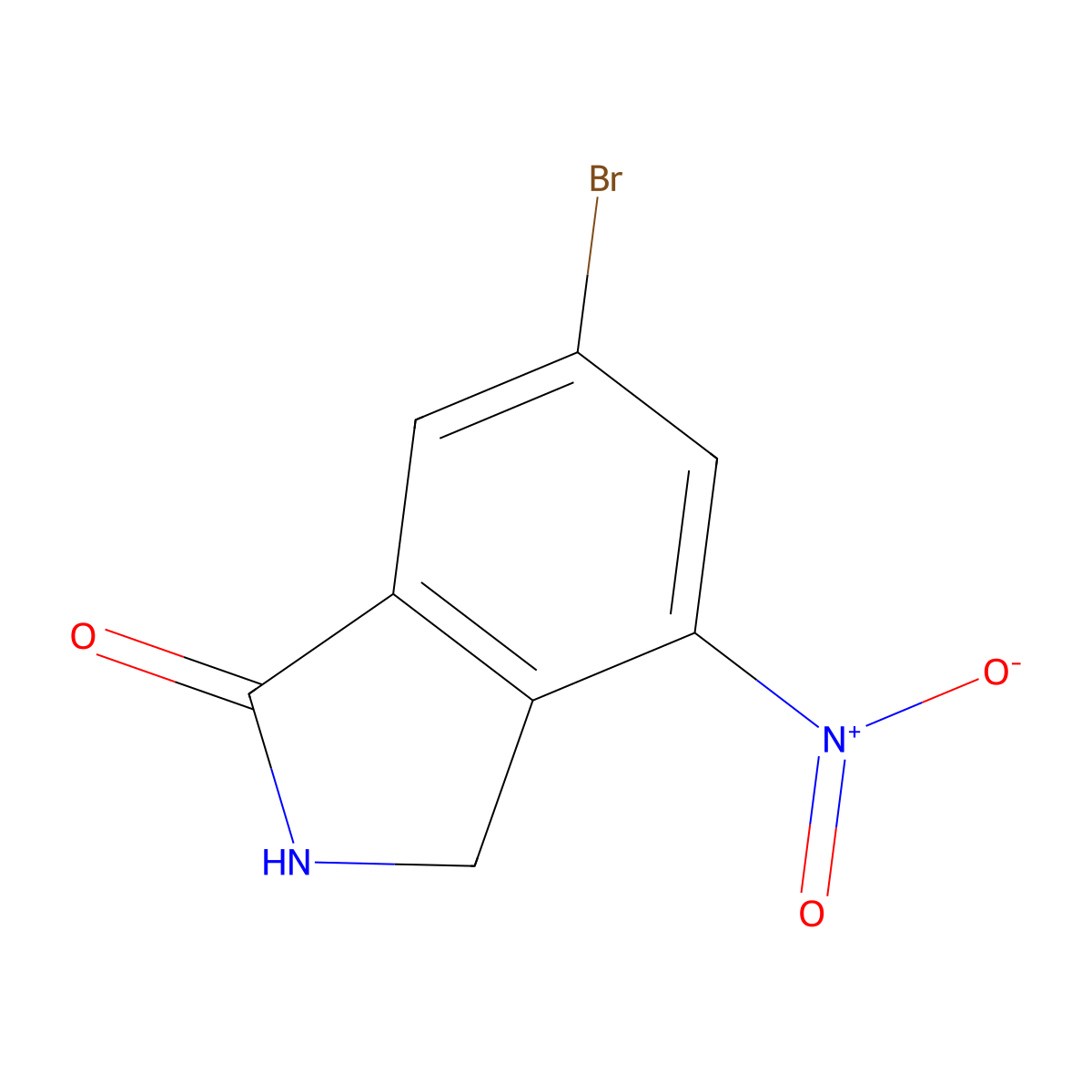 6-Bromo-4-nitroisoindolin-1-one molecular structure, CAS 1269291-06-6