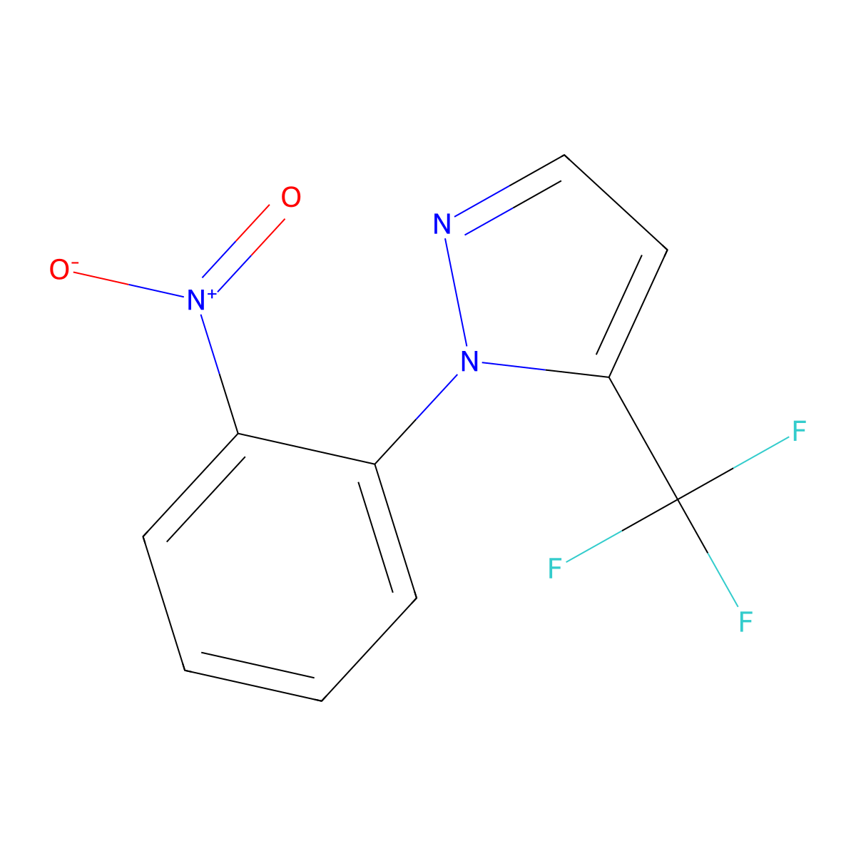 1-(2-nitrophenyl)-5-(trifluoromethyl)-1H-pyrazole molecular structure, CAS 1269291-12-4