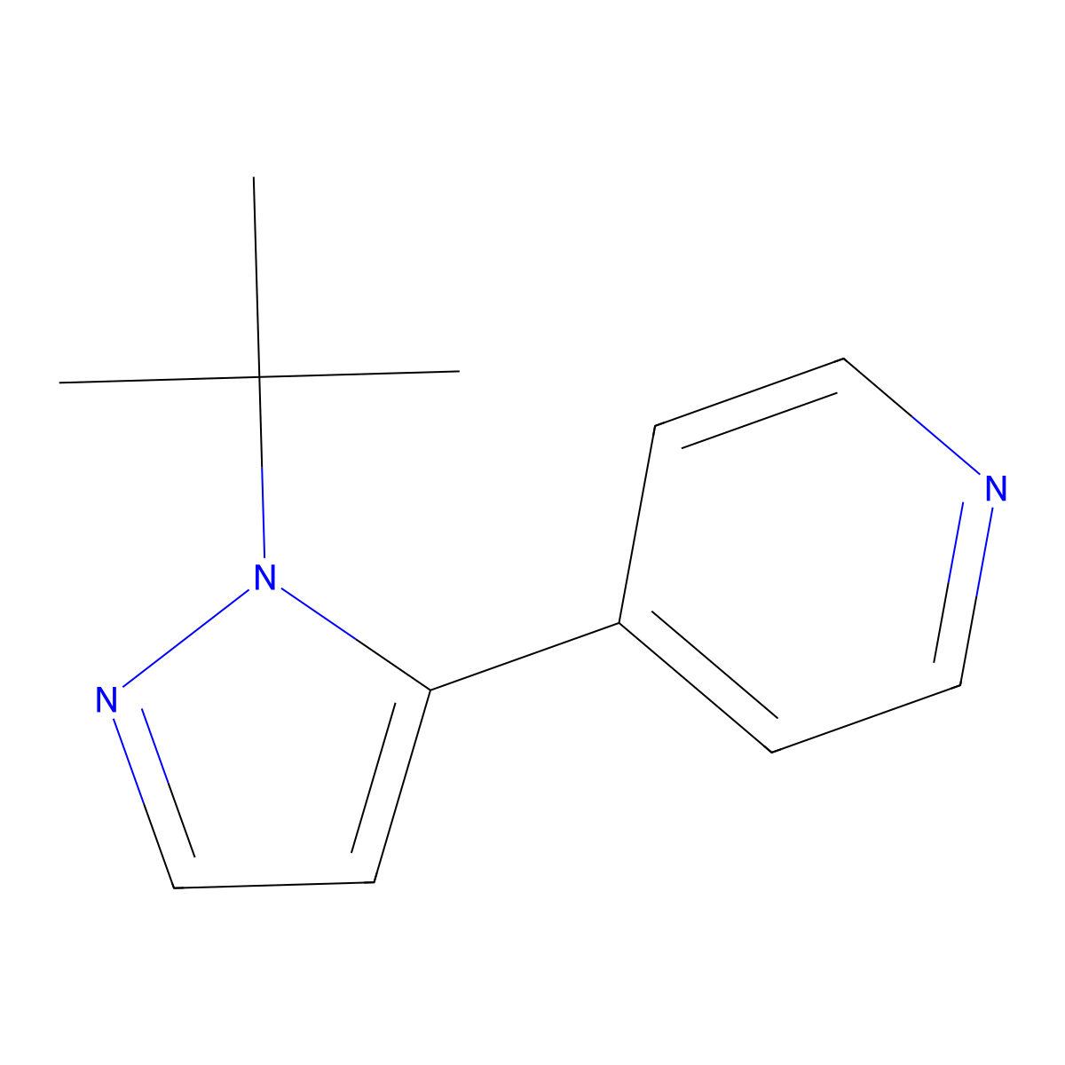 4-(1-(tert-Butyl)-1H-pyrazol-5-yl)pyridine molecular structure, CAS 1269291-15-7