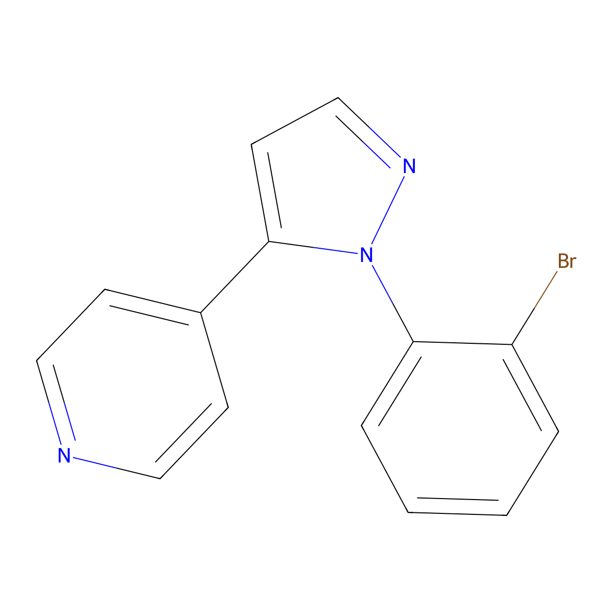4-(1-(2-bromophenyl)-1H-pyrazol-5-yl)pyridine molecular structure, CAS 1269291-16-8