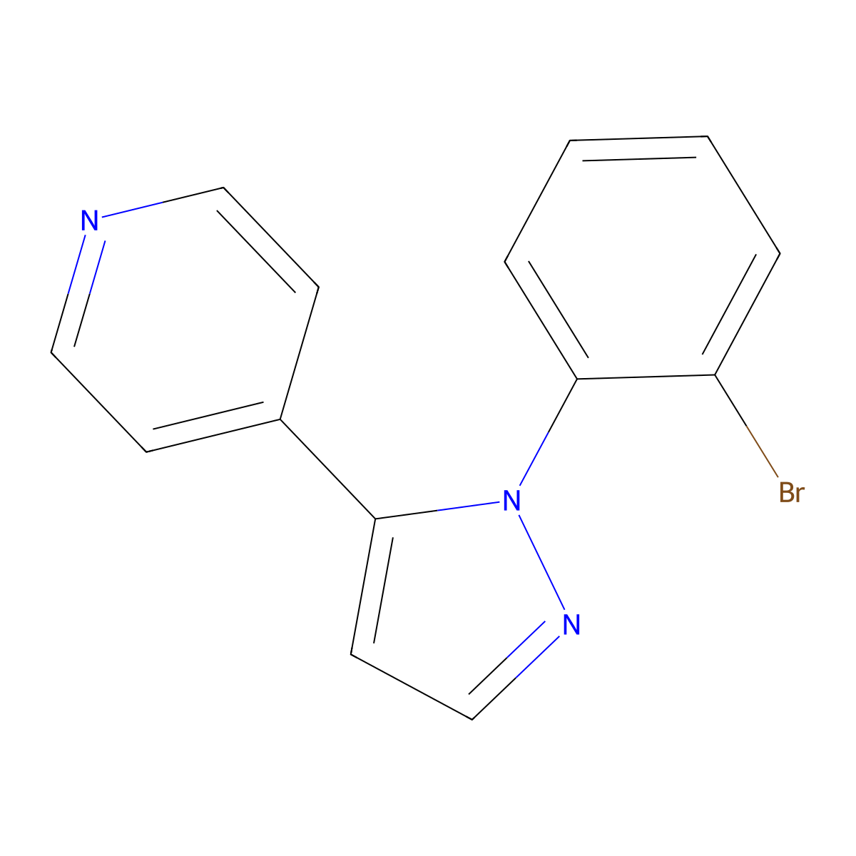 4-(1-(2-bromophenyl)-1H-pyrazol-5-yl)pyridine molecular structure, CAS 1269291-16-8