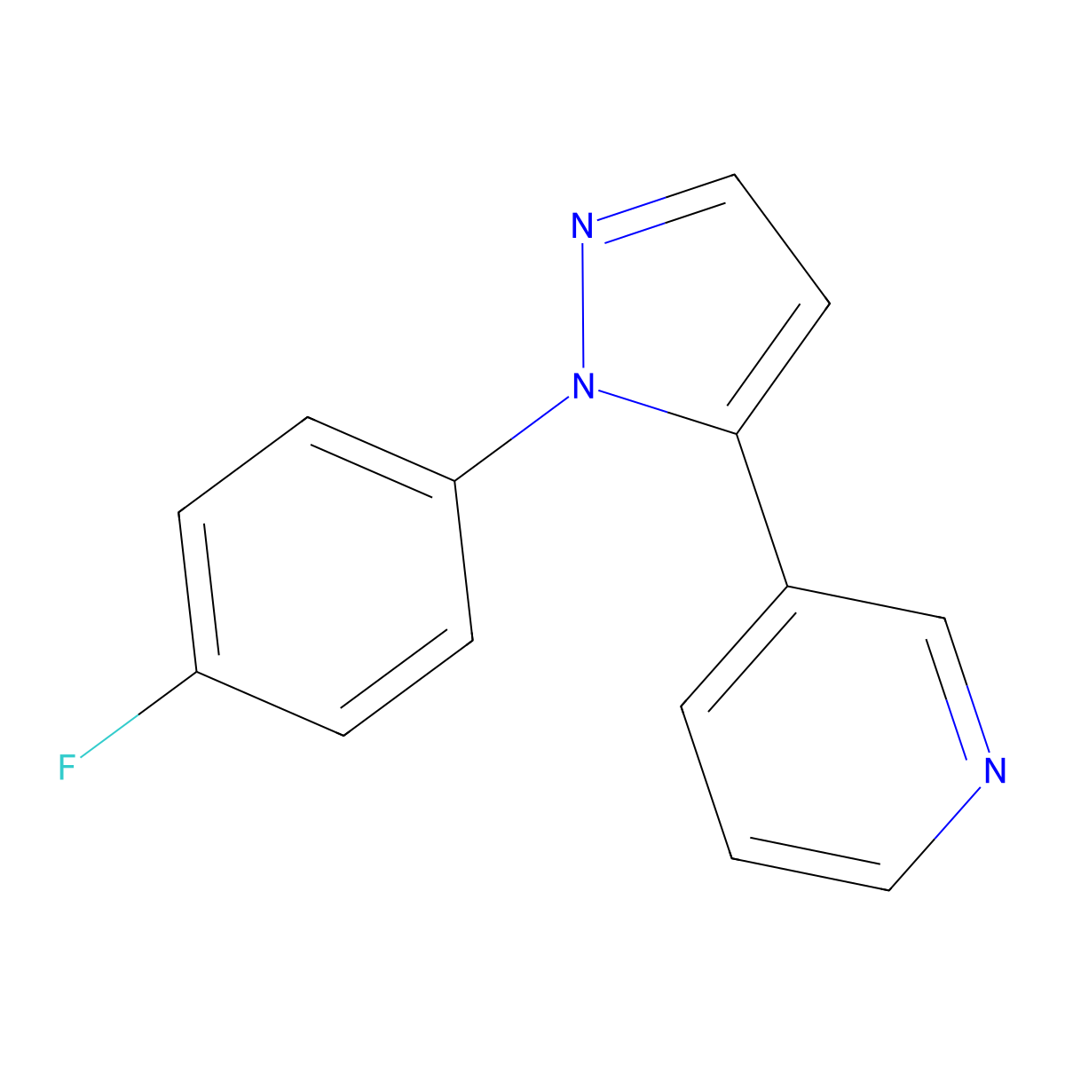3-(1-(4-fluorophenyl)-1H-pyrazol-5-yl)pyridine molecular structure, CAS 1269291-20-4