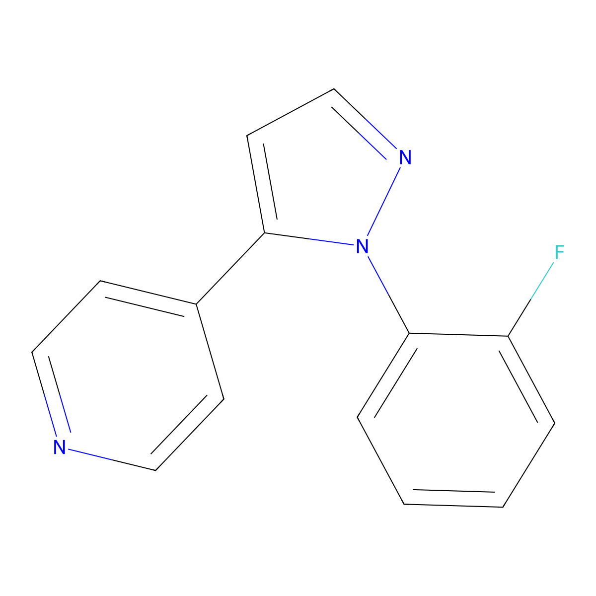 4-(1-(2-fluorophenyl)-1H-pyrazol-5-yl)pyridine molecular structure, CAS 1269291-27-1