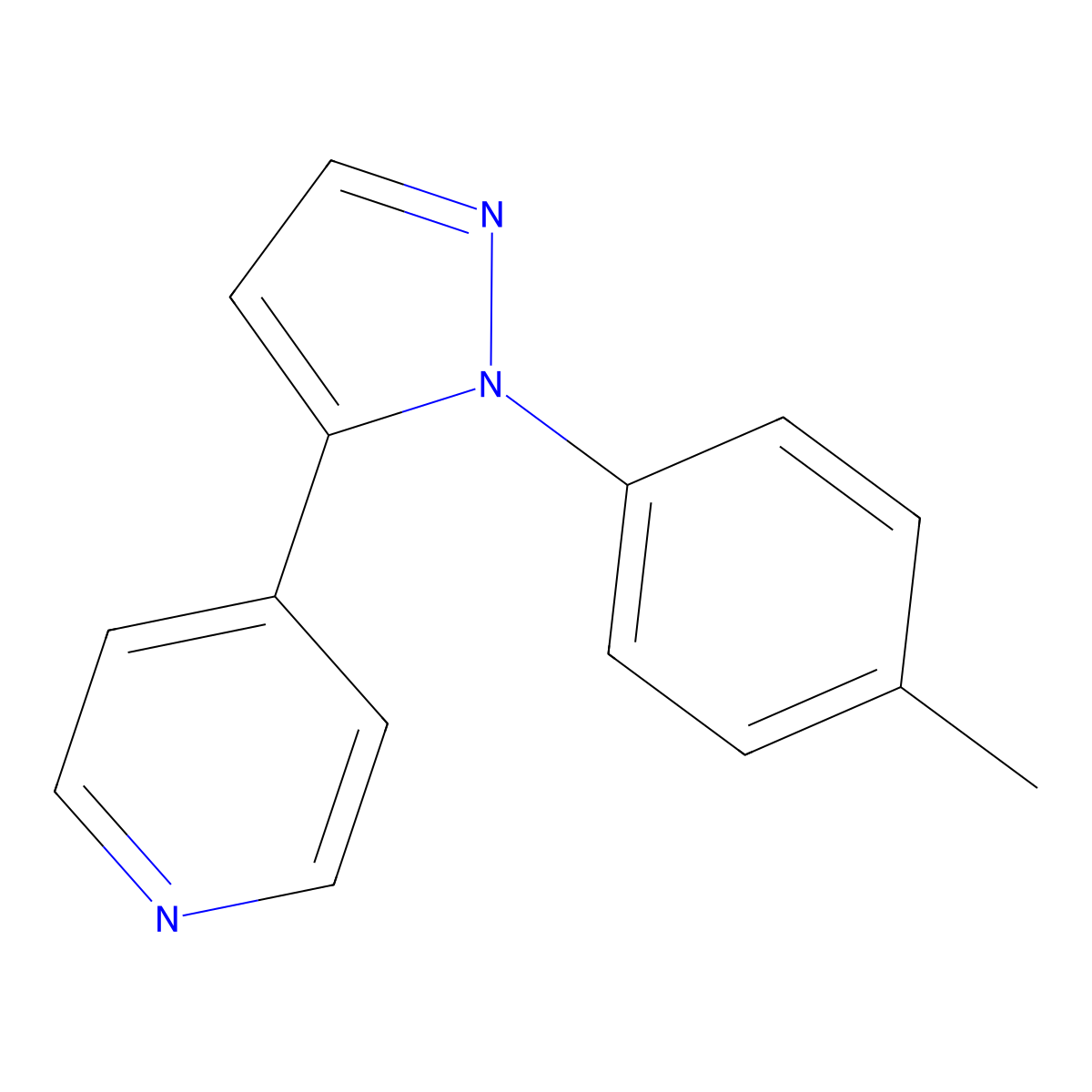 4-(1-(p-Tolyl)-1H-pyrazol-5-yl)pyridine molecular structure, CAS 1269291-28-2