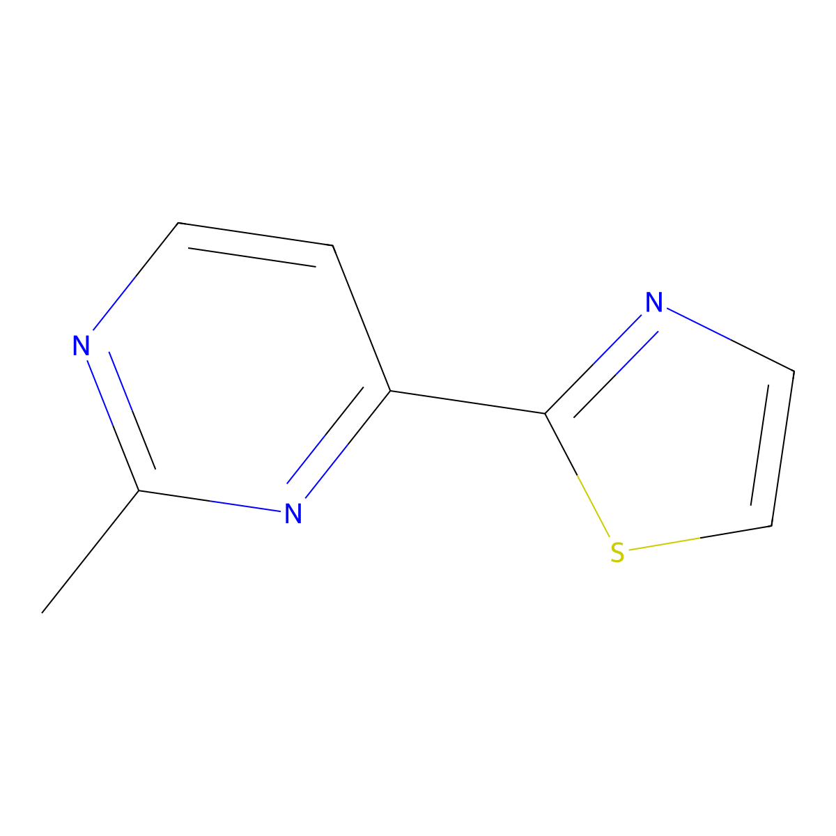2-(2-Methylpyrimidin-4-yl)thiazole molecular structure, CAS 1269291-29-3