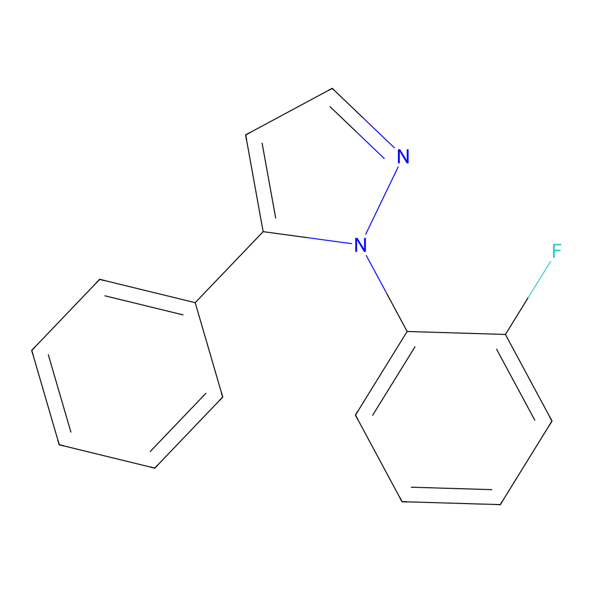 1-(2-fluorophenyl)-5-phenyl-1H-pyrazole molecular structure, CAS 1269291-35-1