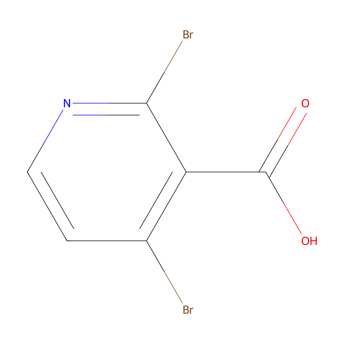 2,4-Dibromonicotinic acid molecular structure, CAS 1269291-41-9