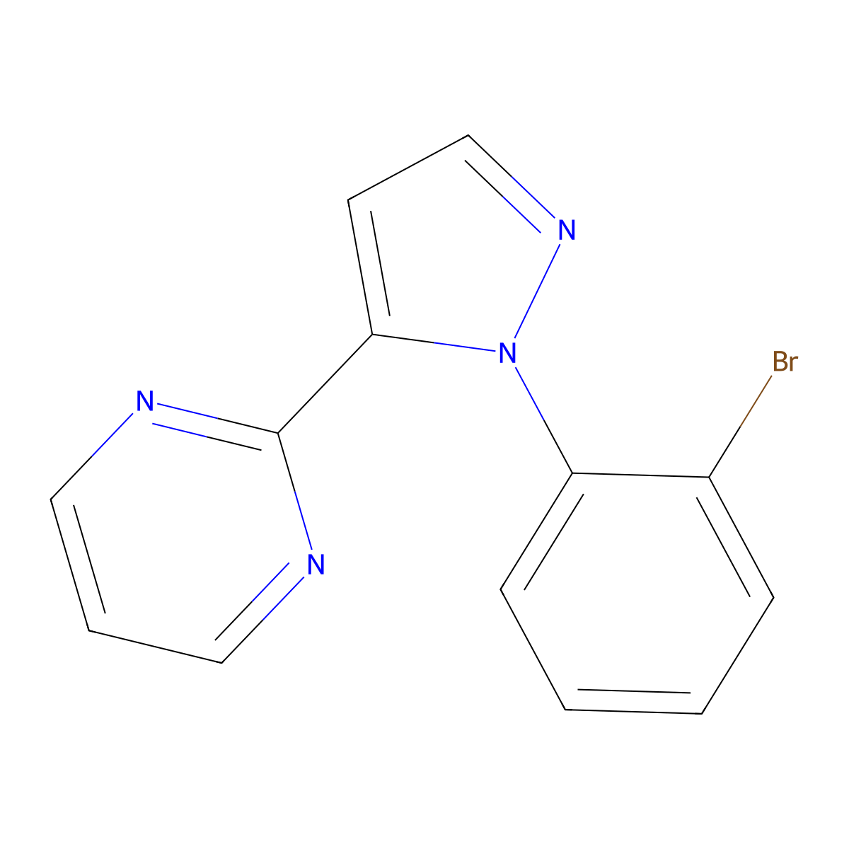 2-(1-(2-bromophenyl)-1H-pyrazol-5-yl)pyrimidine molecular structure, CAS 1269291-49-7