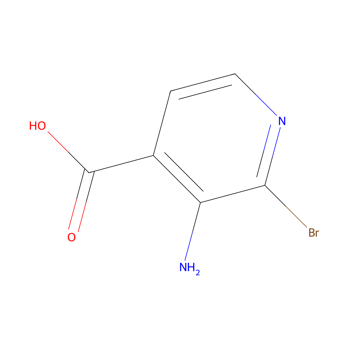 3-Amino-2-bromo-4-pyridinecarboxylic acid molecular structure, CAS 1269291-66-8