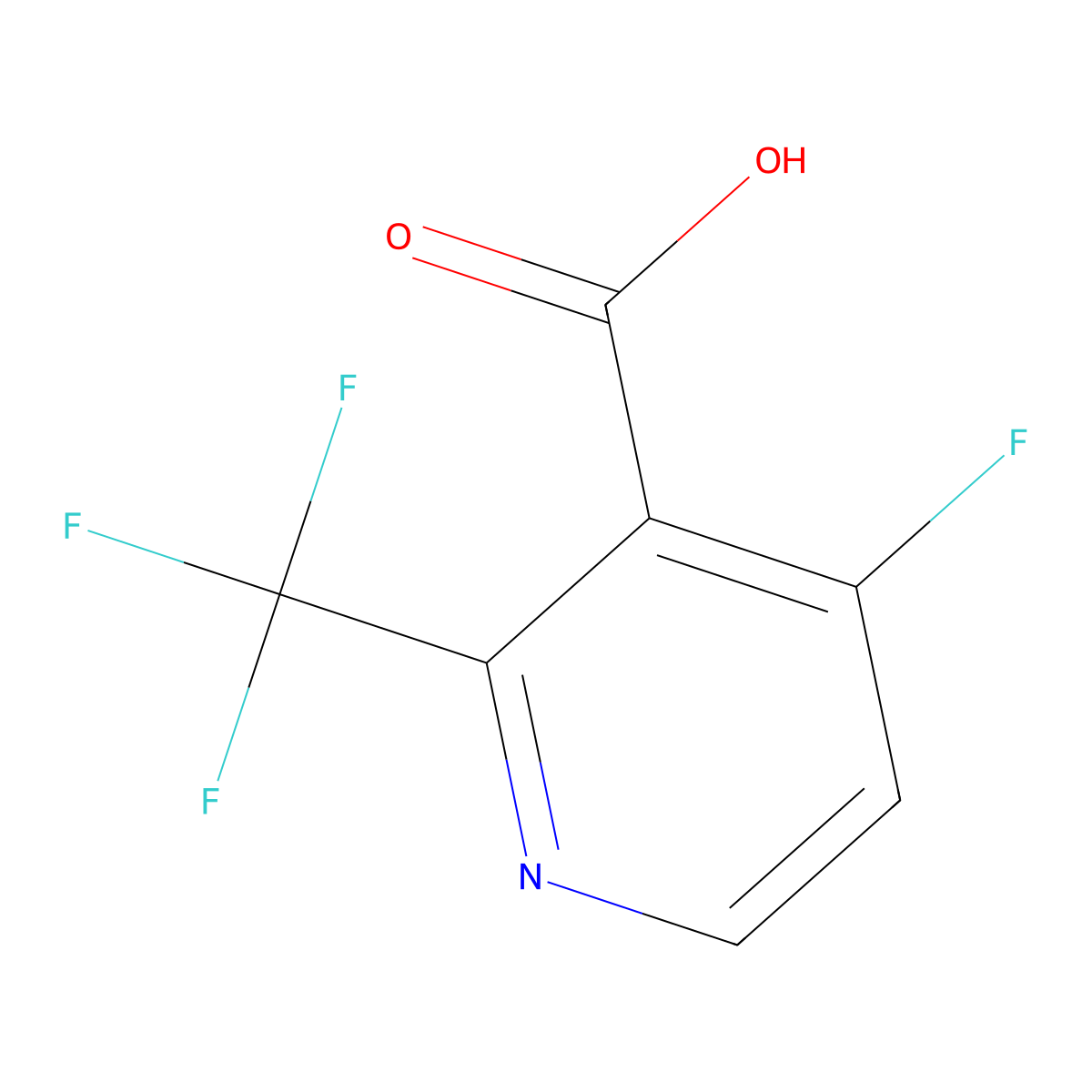 4-Fluoro-2-(trifluoromethyl)nicotinic acid molecular structure, CAS 1269291-75-9