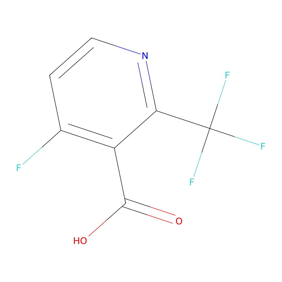 4-Fluoro-2-(trifluoromethyl)nicotinic acid molecular structure, CAS 1269291-75-9