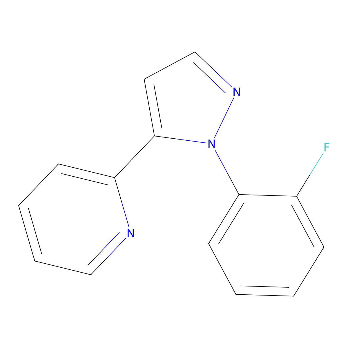 2-(1-(2-Fluorophenyl)-1H-pyrazol-5-yl)pyridine molecular structure, CAS 1269291-78-2