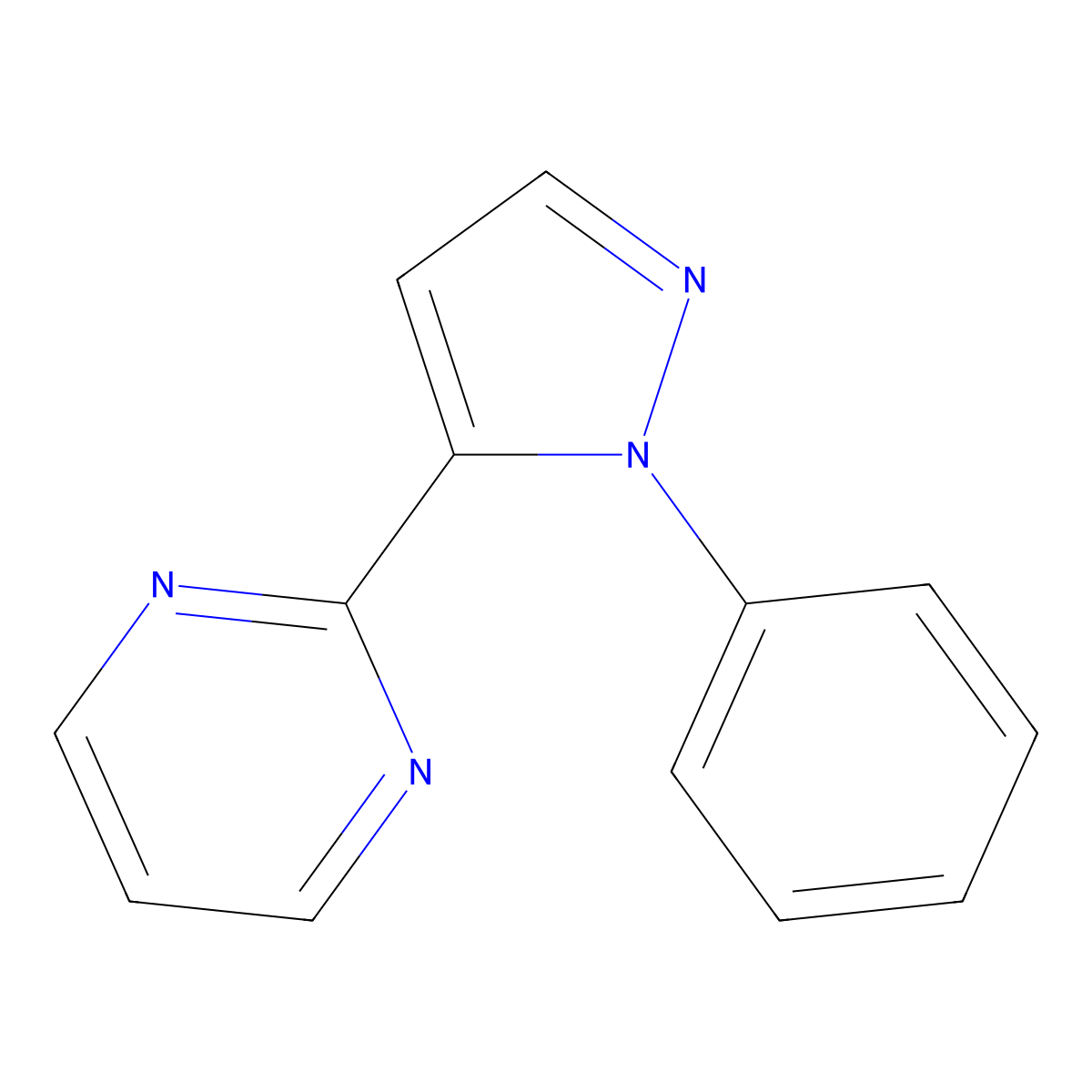 2-(1-phenyl-1H-pyrazol-5-yl)pyrimidine molecular structure, CAS 1269291-79-3