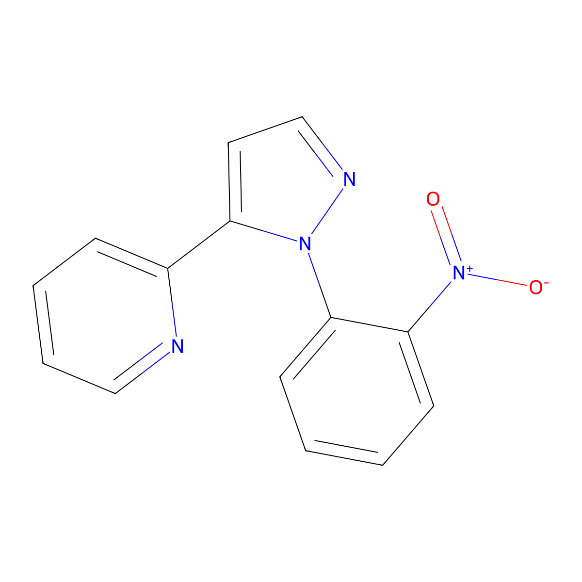 2-(1-(2-nitrophenyl)-1H-pyrazol-5-yl)pyridine molecular structure, CAS 1269291-81-7