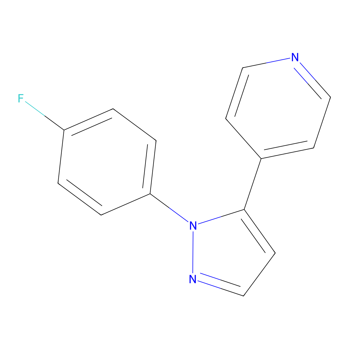 4-(1-(4-fluorophenyl)-1H-pyrazol-5-yl)pyridine molecular structure, CAS 1269291-85-1
