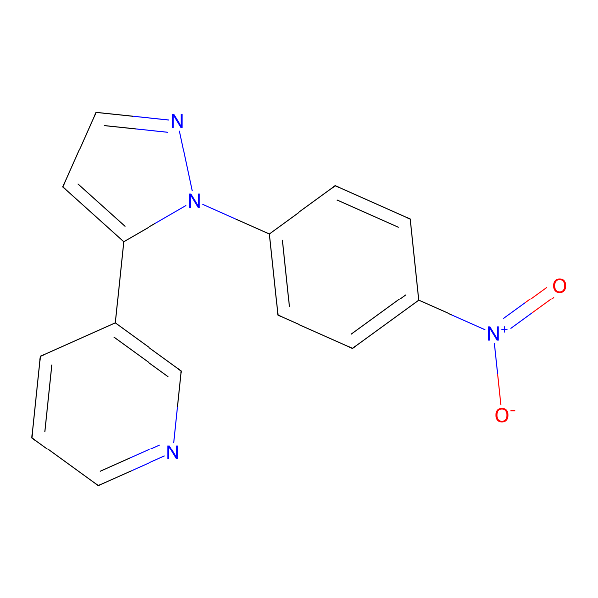 3-(1-(4-nitrophenyl)-1H-pyrazol-5-yl)pyridine molecular structure, CAS 1269291-88-4