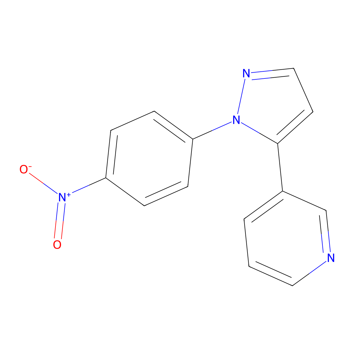 3-(1-(4-nitrophenyl)-1H-pyrazol-5-yl)pyridine molecular structure, CAS 1269291-88-4