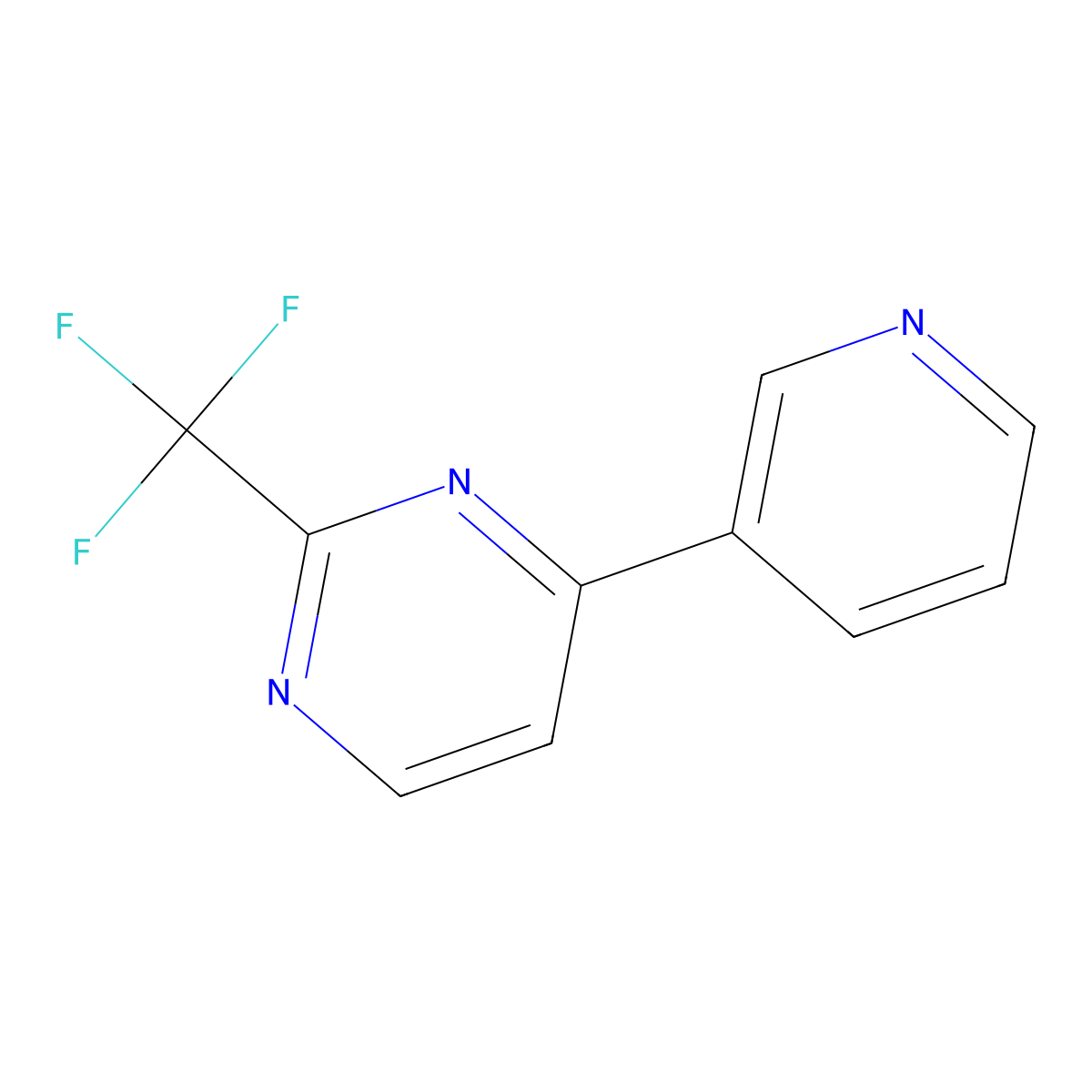 4-(Pyridin-3-yl)-2-(trifluoromethyl)pyrimidine molecular structure, CAS 1269291-91-9