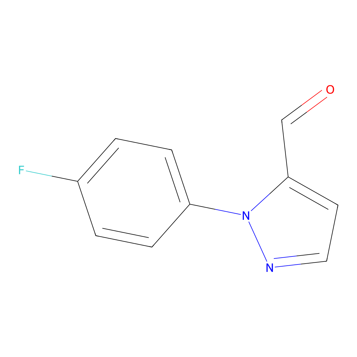 1-(4-Fluorophenyl)-1H-pyrazole-5-carbaldehyde molecular structure, CAS 1269291-93-1
