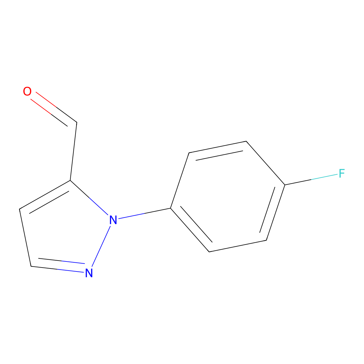 1-(4-Fluorophenyl)-1H-pyrazole-5-carbaldehyde molecular structure, CAS 1269291-93-1