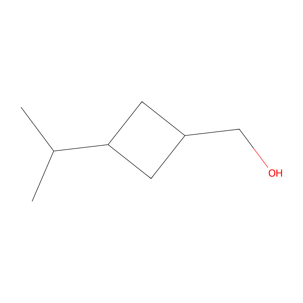 (3-(Propan-2-yl)cyclobutyl)methanol molecular structure, CAS 1269291-96-4