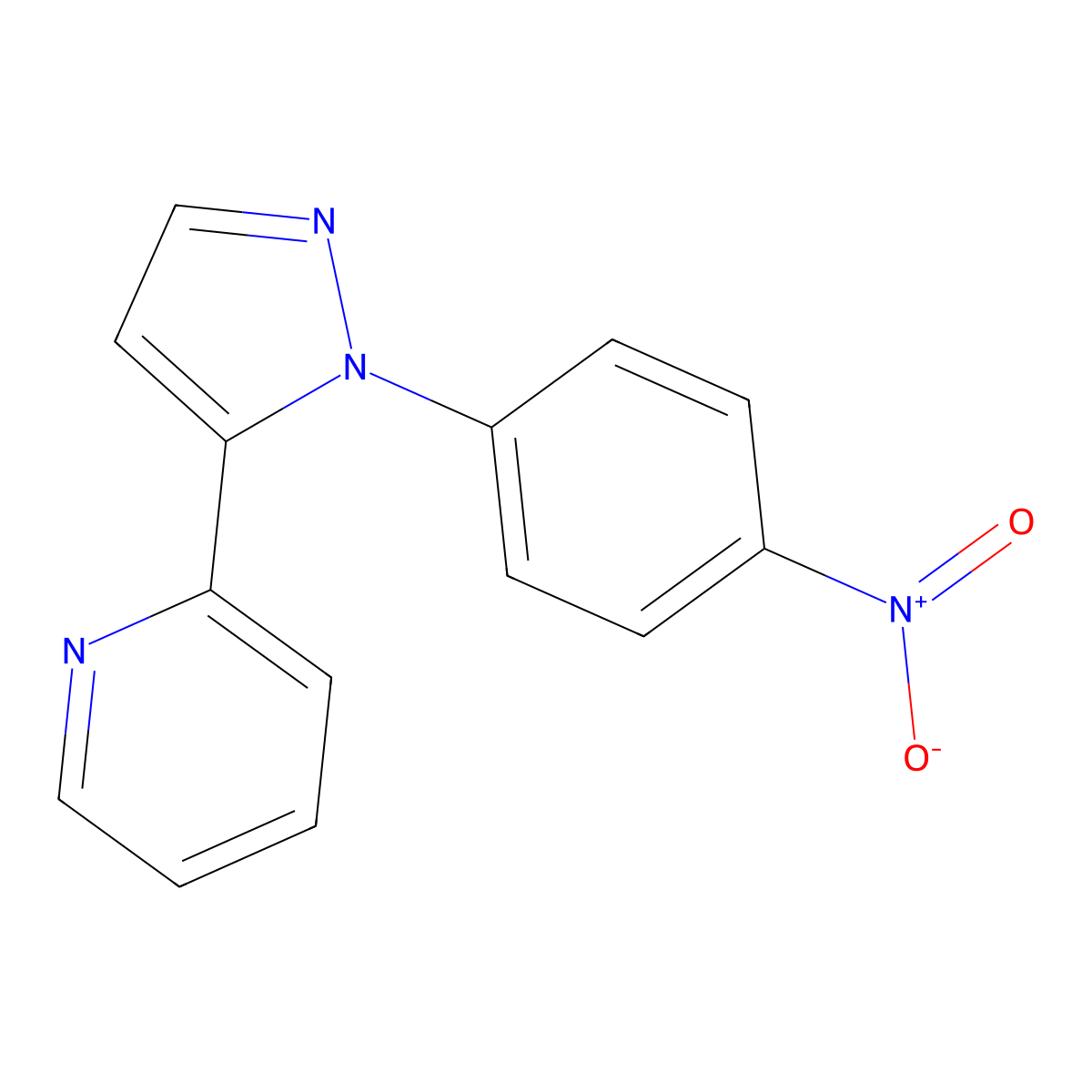2-(1-(4-nitrophenyl)-1H-pyrazol-5-yl)pyridine molecular structure, CAS 1269292-16-1