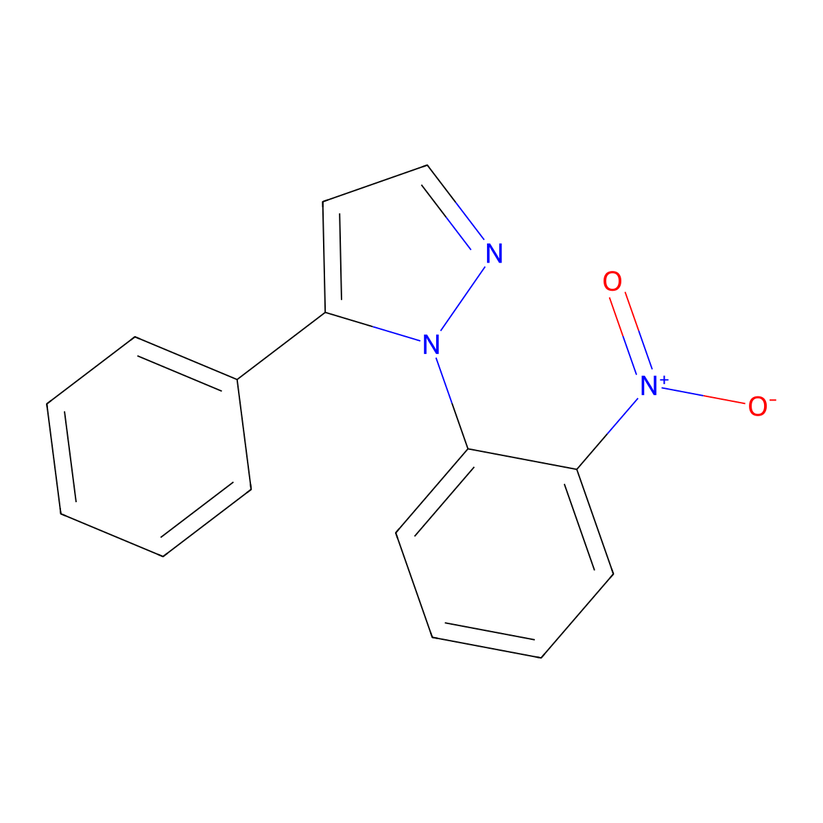 1-(2-nitrophenyl)-5-phenyl-1H-pyrazole molecular structure, CAS 1269292-18-3