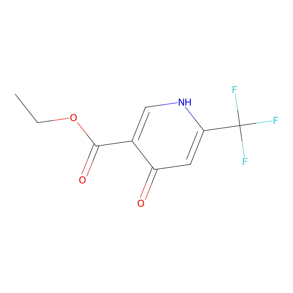 Ethyl 4-hydroxy-6-(trifluoromethyl)nicotinate molecular structure, CAS 1269292-28-5