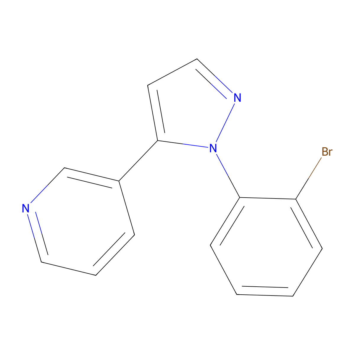 3-(1-(2-bromophenyl)-1H-pyrazol-5-yl)pyridine molecular structure, CAS 1269292-45-6