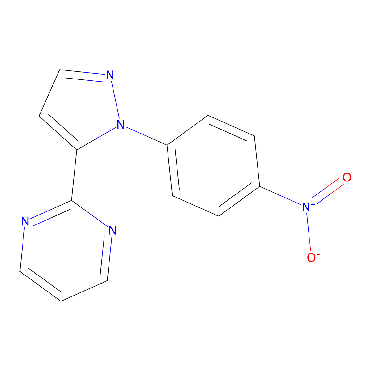 2-(1-(4-nitrophenyl)-1H-pyrazol-5-yl)pyrimidine molecular structure, CAS 1269292-68-3