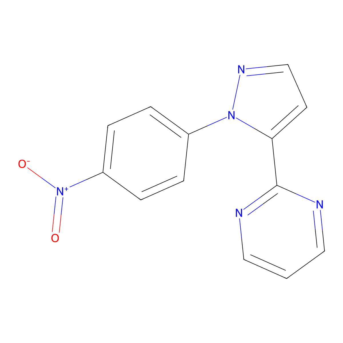 2-(1-(4-nitrophenyl)-1H-pyrazol-5-yl)pyrimidine molecular structure, CAS 1269292-68-3