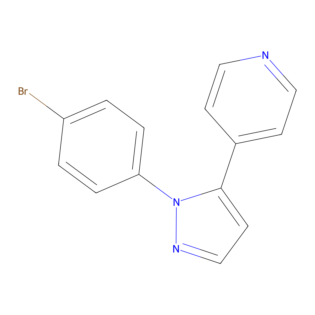 4-(1-(4-bromophenyl)-1H-pyrazol-5-yl)pyridine molecular structure, CAS 1269292-69-4