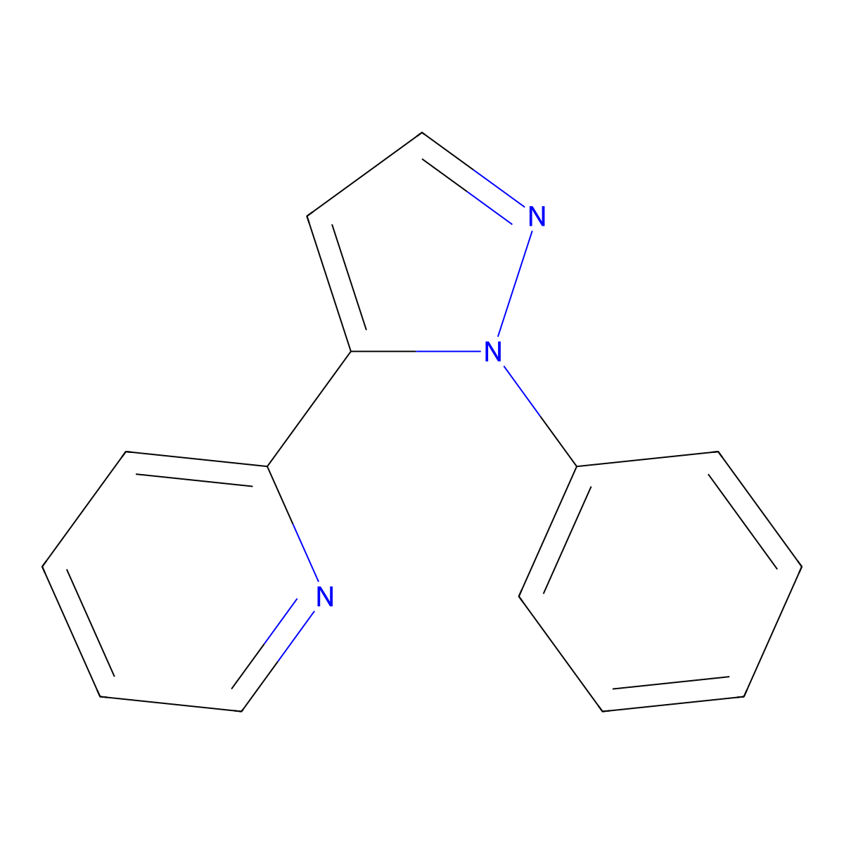 2-(1-phenyl-1H-pyrazol-5-yl)pyridine molecular structure, CAS 1269292-99-0