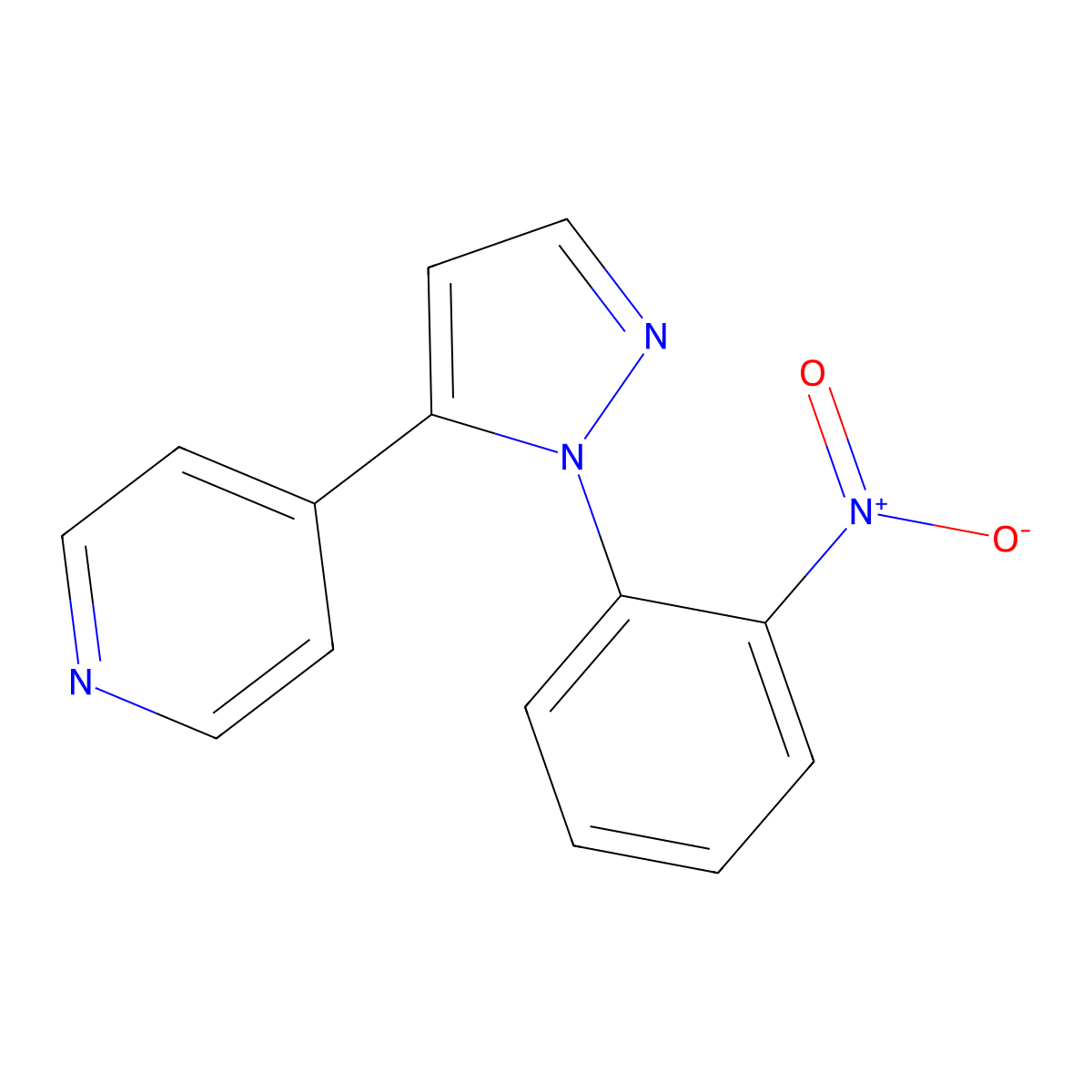 4-(1-(2-nitrophenyl)-1H-pyrazol-5-yl)pyridine molecular structure, CAS 1269293-00-6