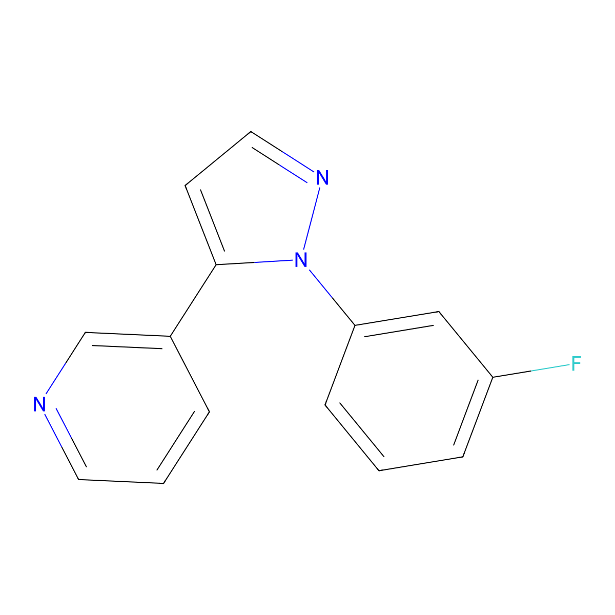 3-(1-(3-fluorophenyl)-1H-pyrazol-5-yl)pyridine molecular structure, CAS 1269293-05-1