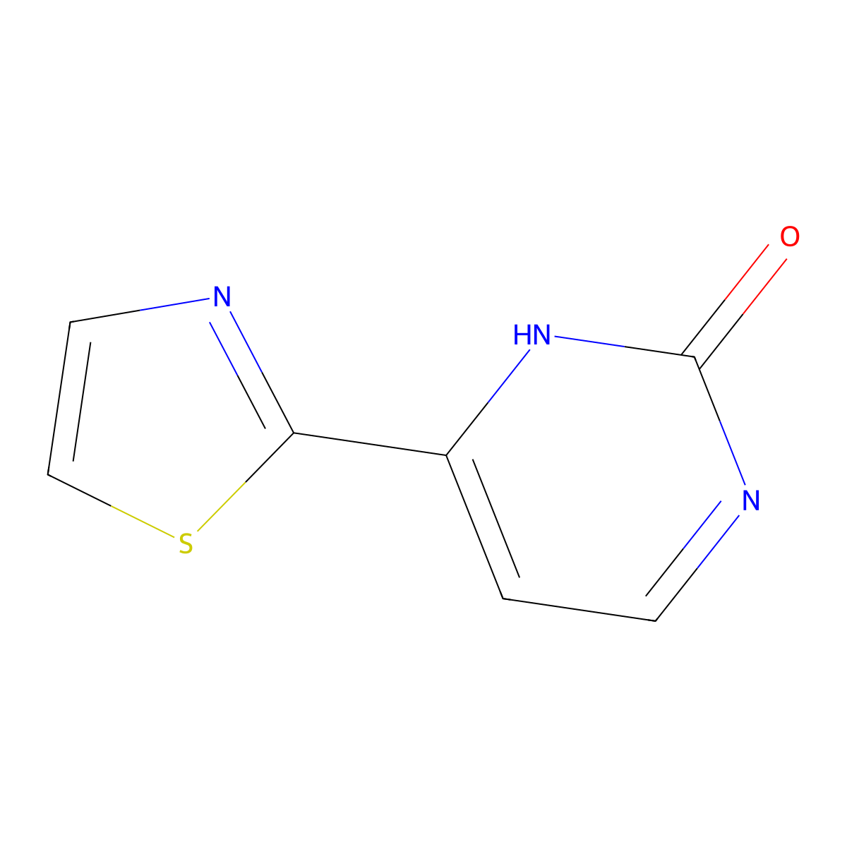 4-(Thiazol-2-yl)pyrimidin-2-ol molecular structure, CAS 1269293-34-6