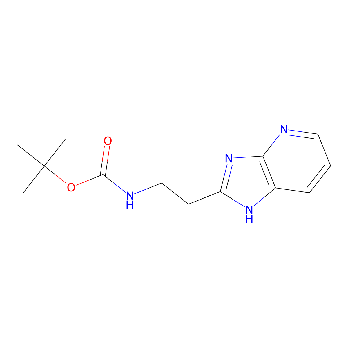 tert-butyl 2-(3H-imidazo[4,5-b]pyridin-2-yl)ethylcarbamate molecular structure, CAS 1269293-39-1
