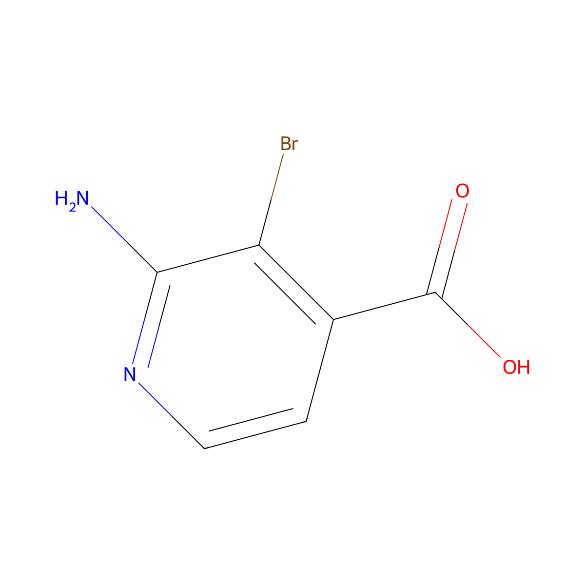2-Amino-3-bromoisonicotinic acid molecular structure, CAS 1269293-41-5