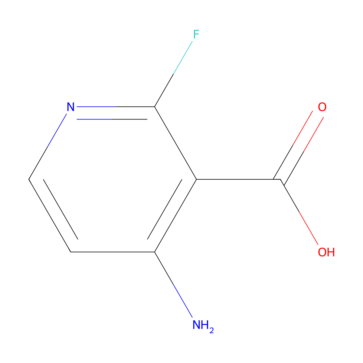 4-Amino-2-fluoronicotinic acid molecular structure, CAS 1269293-47-1