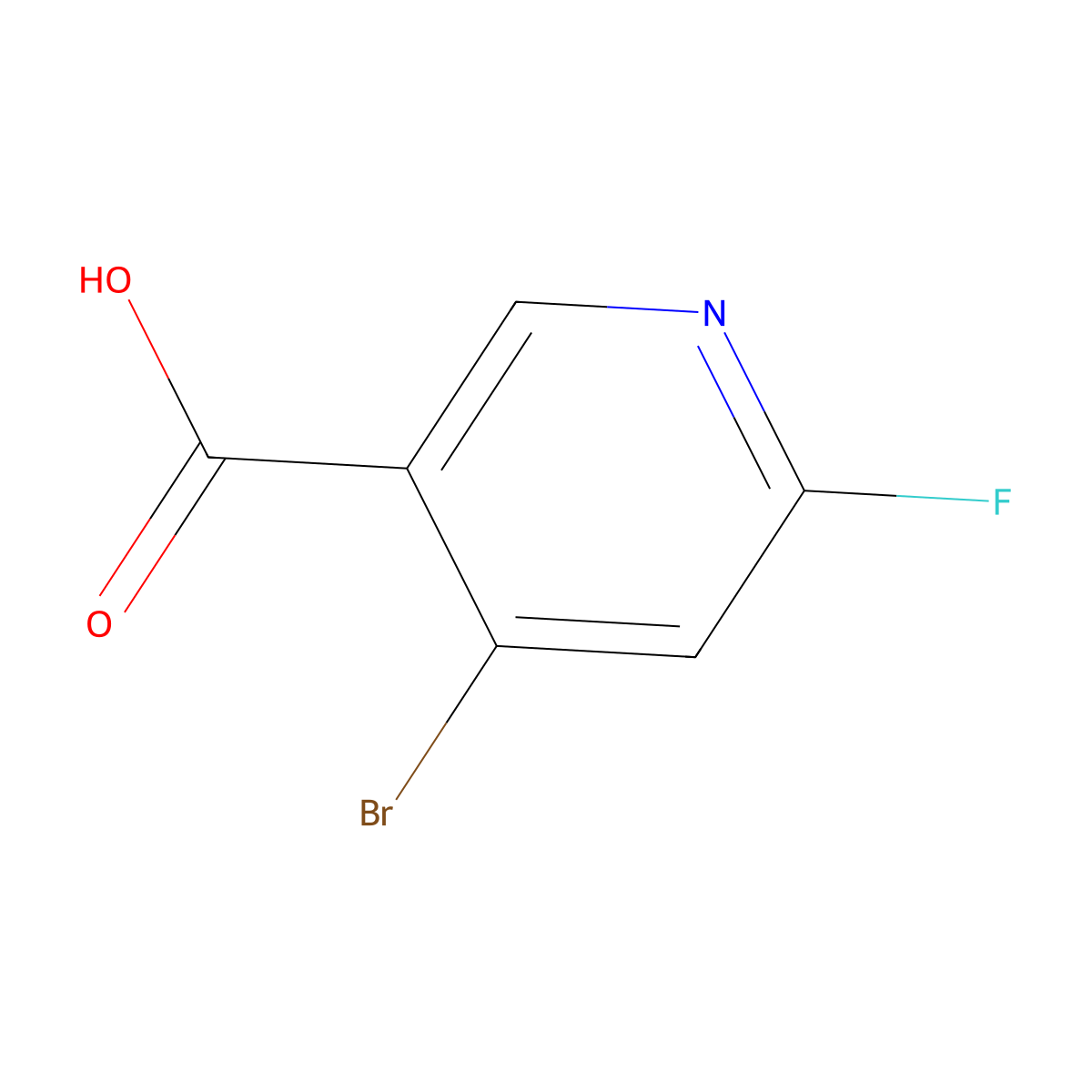 4-Bromo-6-fluoronicotinic acid molecular structure, CAS 1269293-70-0