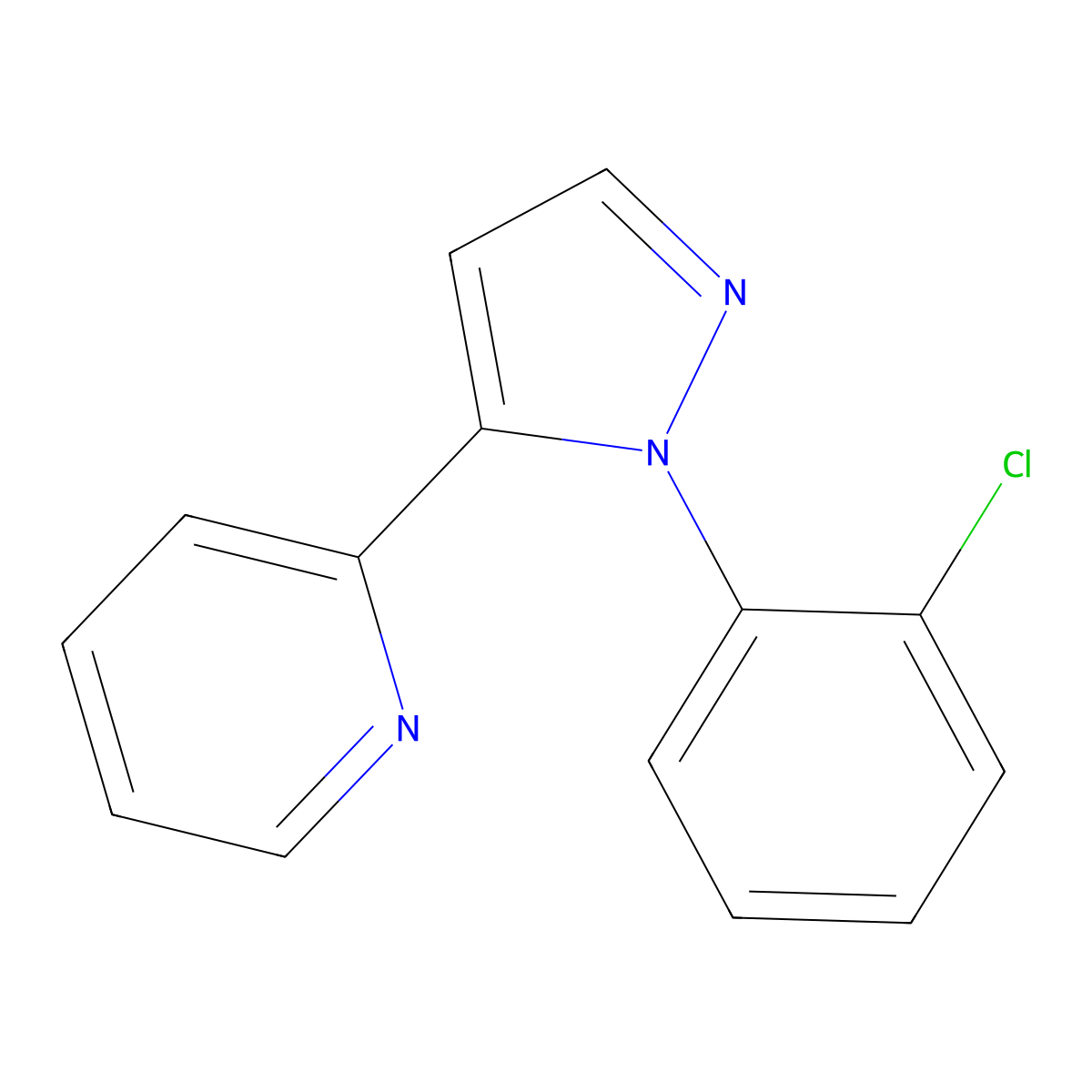 2-(1-(2-chlorophenyl)-1H-pyrazol-5-yl)pyridine molecular structure, CAS 1269293-92-6