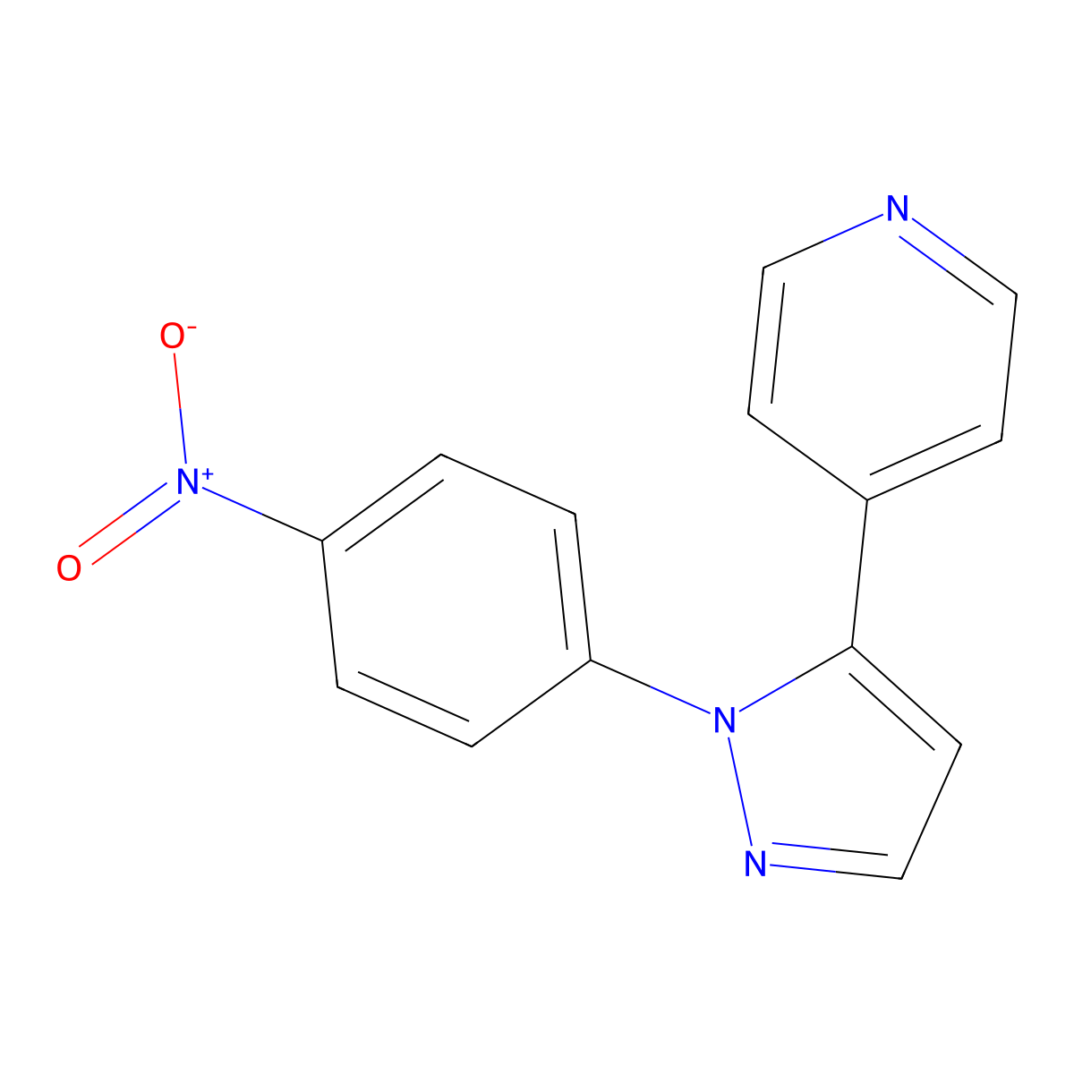 4-(1-(4-nitrophenyl)-1H-pyrazol-5-yl)pyridine molecular structure, CAS 1269293-94-8