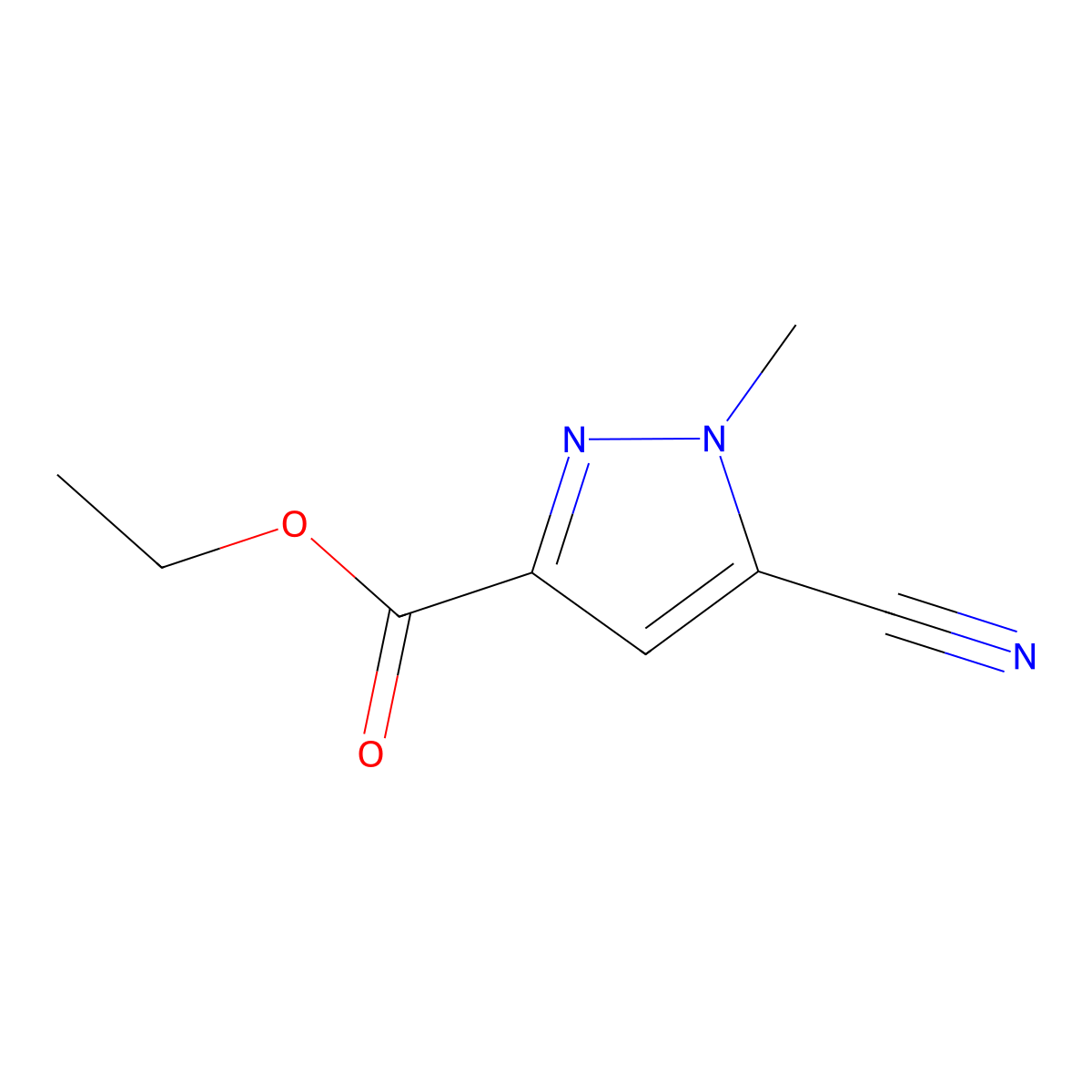 5-Cyano-1-methyl-1H-pyrazole-3-carboxylic acid ethyl ester molecular structure, CAS 1269294-12-3