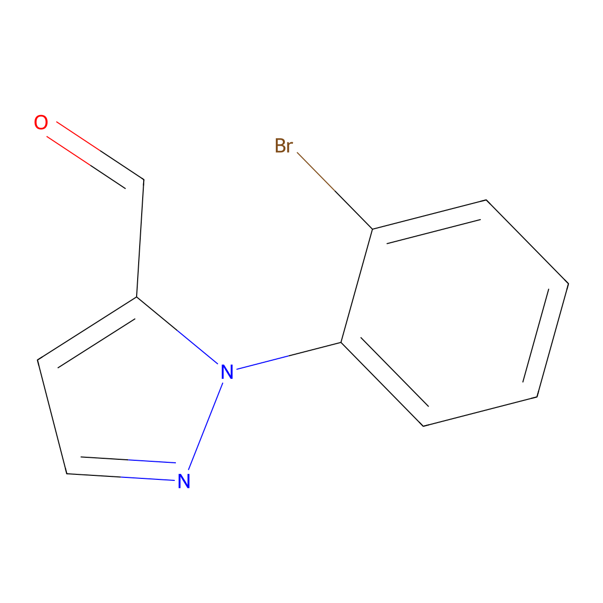 1-(2-bromophenyl)-1H-pyrazole-5-carbaldehyde molecular structure, CAS 1269294-19-0