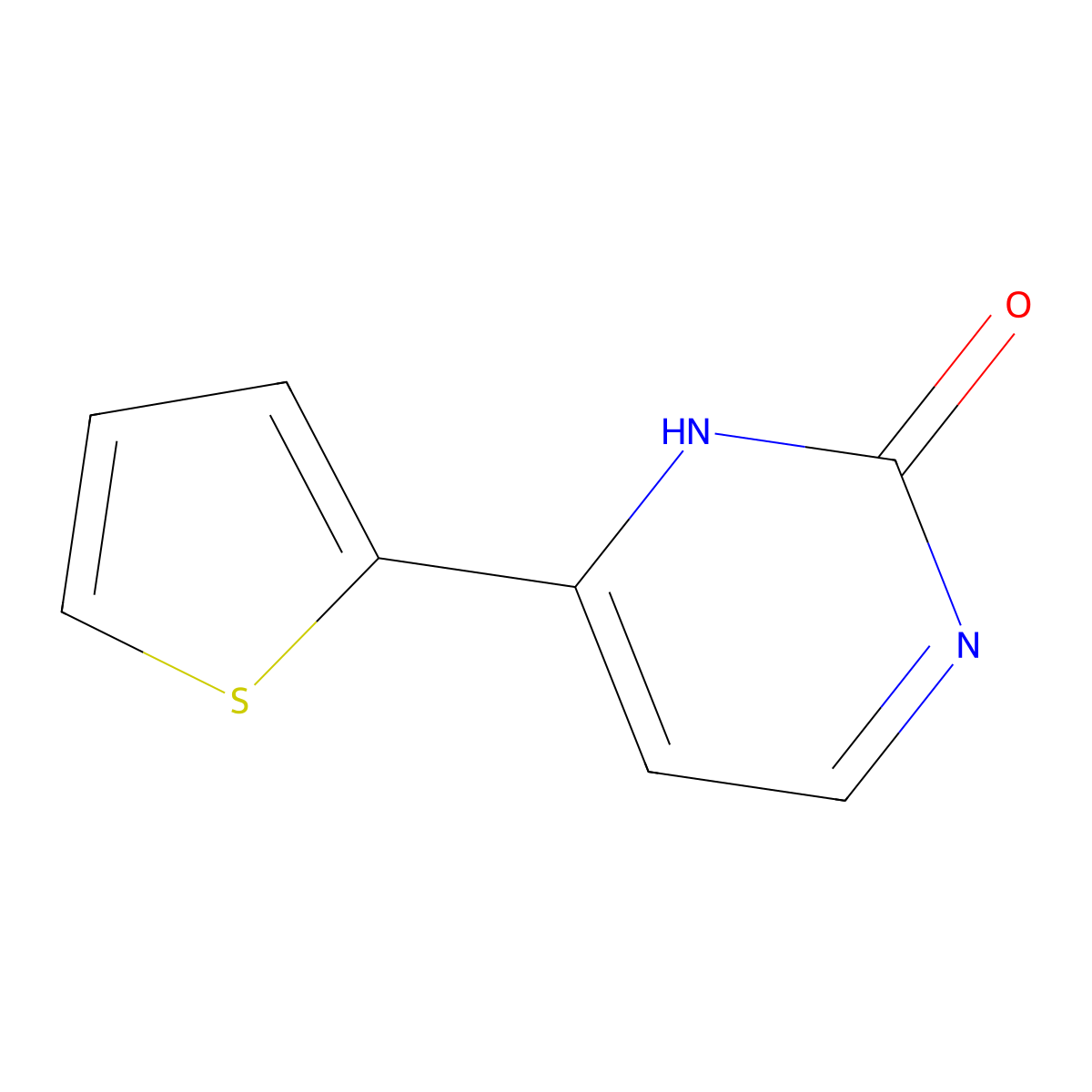 4-(Thiophen-2-yl)pyrimidin-2-ol molecular structure, CAS 1269294-26-9